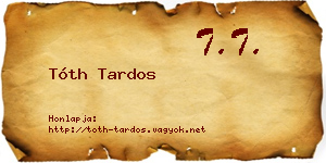 Tóth Tardos névjegykártya